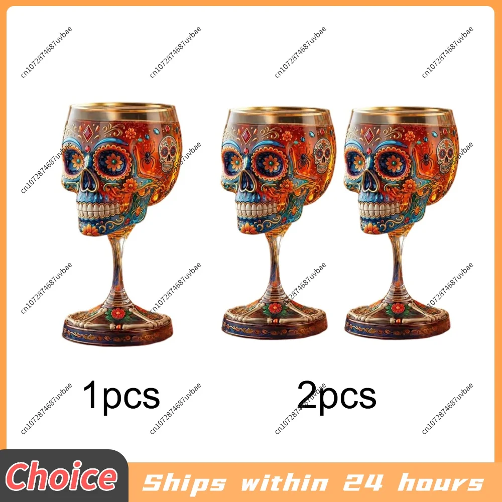 Skull Wine Glass Barware Accessories Whiskey Cup Drink Goblet Goblet Drinking Cup for Liquors After-Dinner Drinks and More