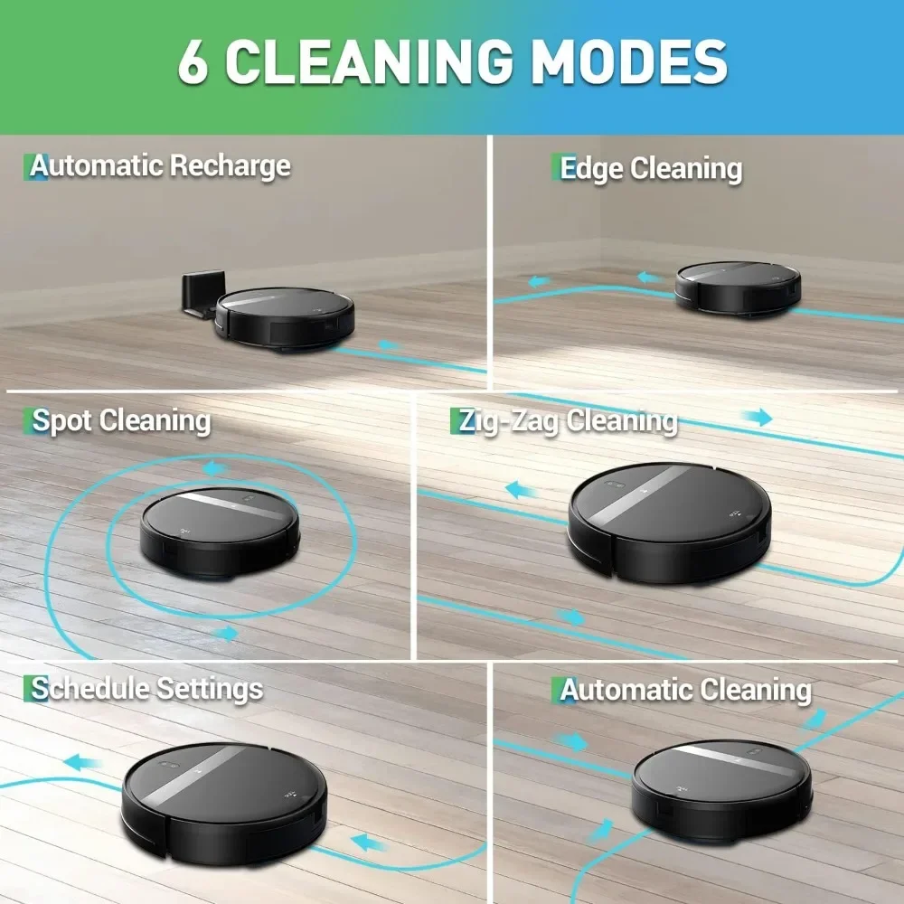 Robots de lavado comerciales con aplicación/control de voz, limpieza húmeda/seca y de bordes, combinación de robot aspirador y fregona 2 en 1