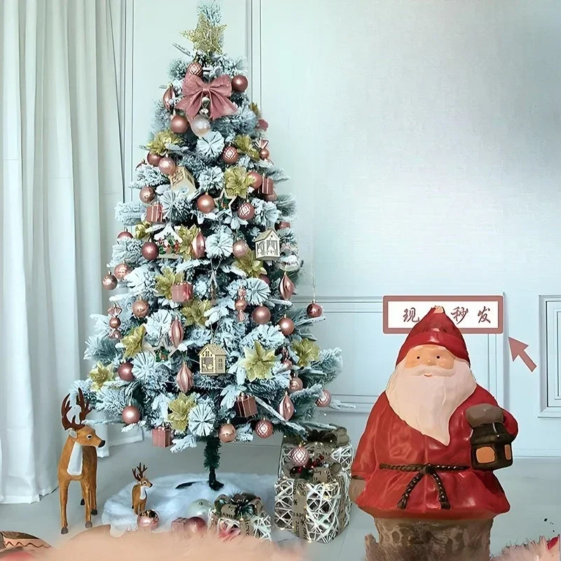 White Christmas tree PE mixed with falling snow flocking simulation artificial tree home hotel Christmas decorations