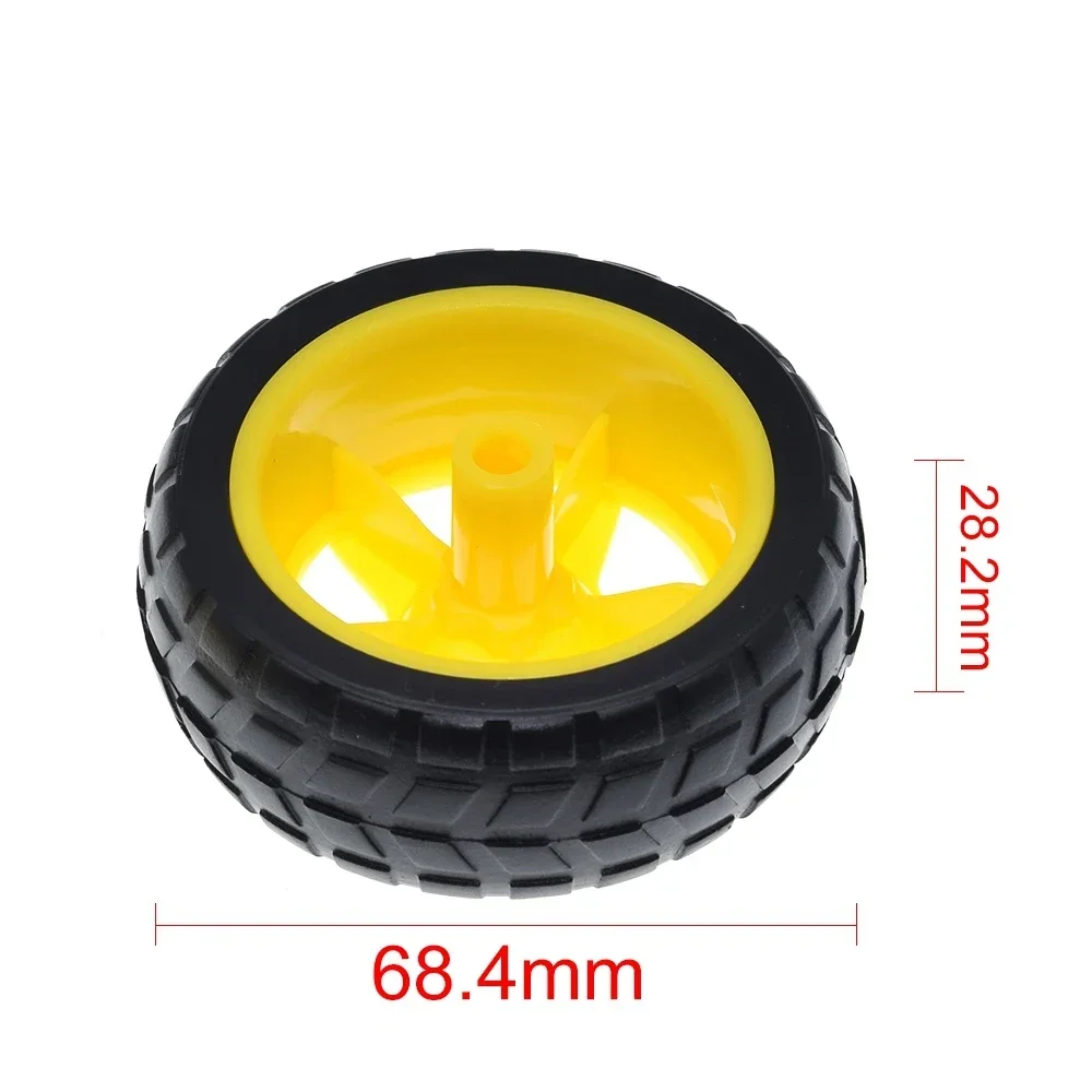 Roue de moteur à courant continu TT, 10 pièces, arbre 3-6v, Support de moteur à engrenages, pièces de pneus électriques pour Robot Arduino, modèle de voiture Intelligent, bricolage