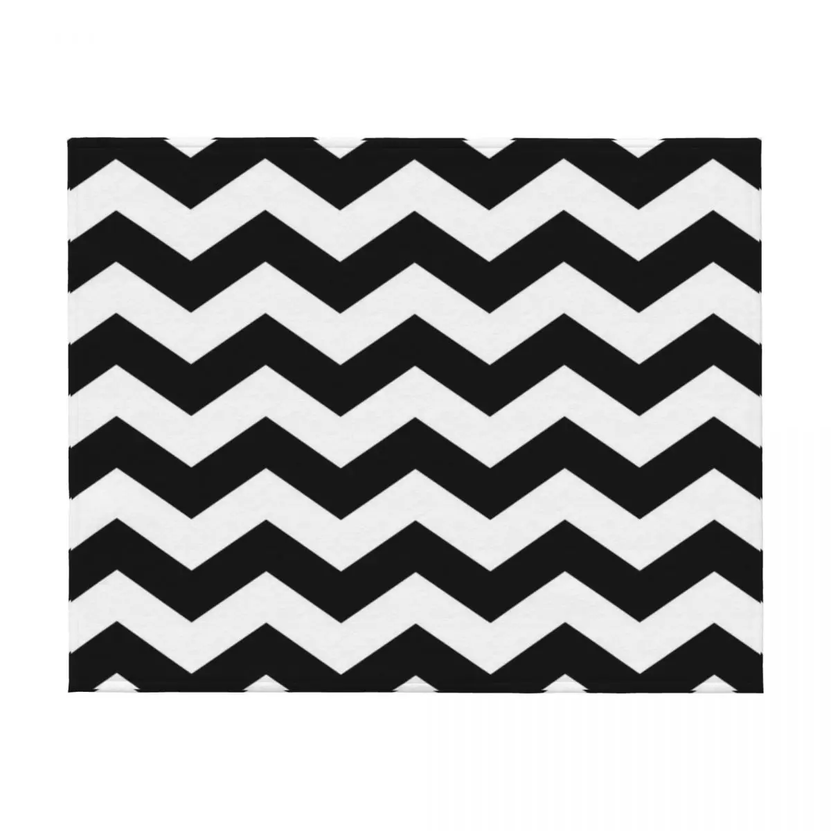 أبيض وأسود متعرج شيفرون رمي بطانية Beautifuls الفانيلا أشعث السرير البطانيات العصرية #2