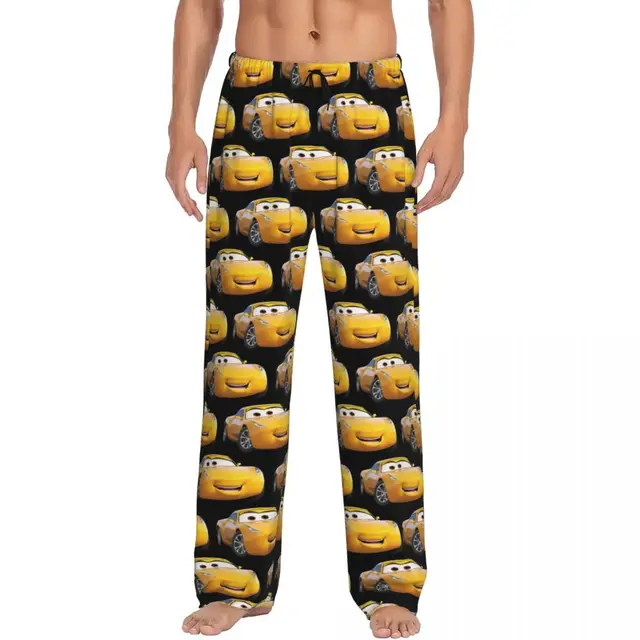Custom Lightning Mcqueen Cartoon Cars Red Pajama Pants Sleepwear for Men Elastic Waistband Sleep Lounge Bottoms with Pockets AliExpress 200574005