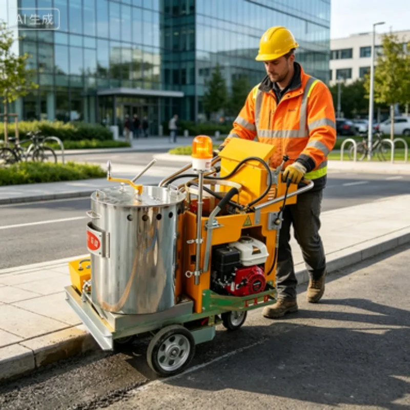 Automatic Driving Type Road Line Marking Painting Machine Factory Price Cold Spray Road Marking Machines
