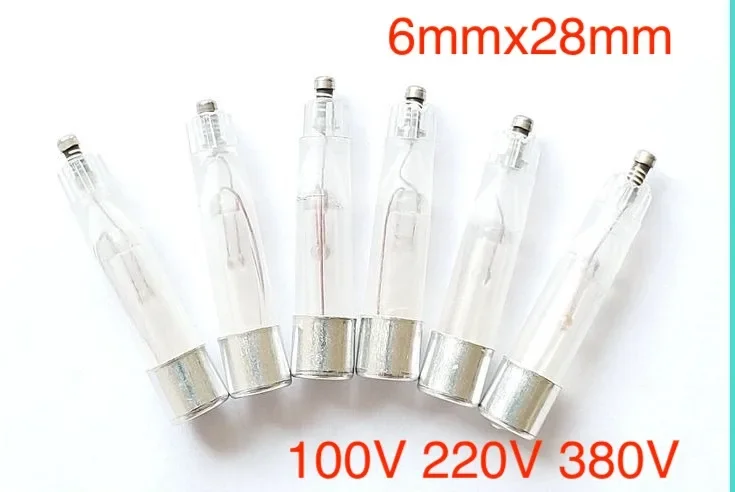 6pcs 6x28mm Neon bulb for Car Circuit DC Tester 100V 220V 380V Auto Vehicle Gauge Test Light Measuring 887 type Pen