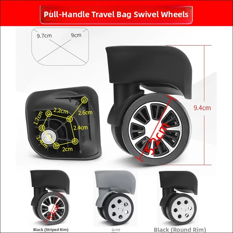 Universal Wheel Luggage Parts Travel Suitcase Wheel Repair Accessories TZX601 Hsw18 Wheel Set for Carryon Suitcase