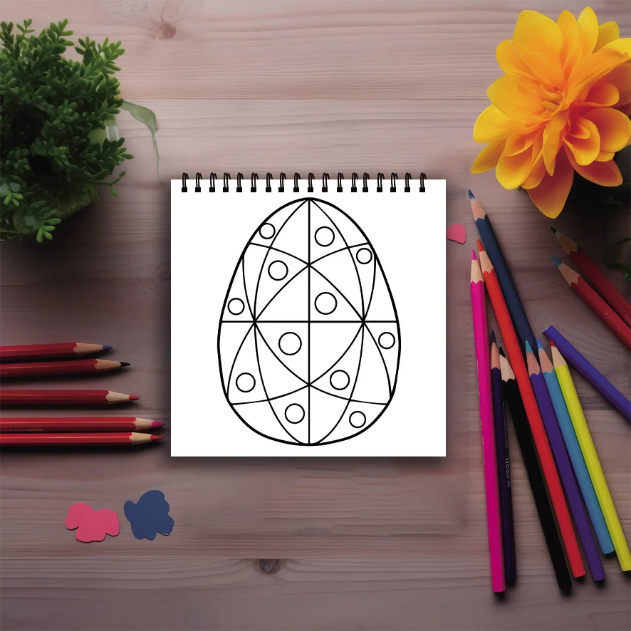 Easter Coloring Book for Adults - 8.27 x 8.27 Inch 32 Page Coloring Book - Helps Reduce Stress and Ease Emotions