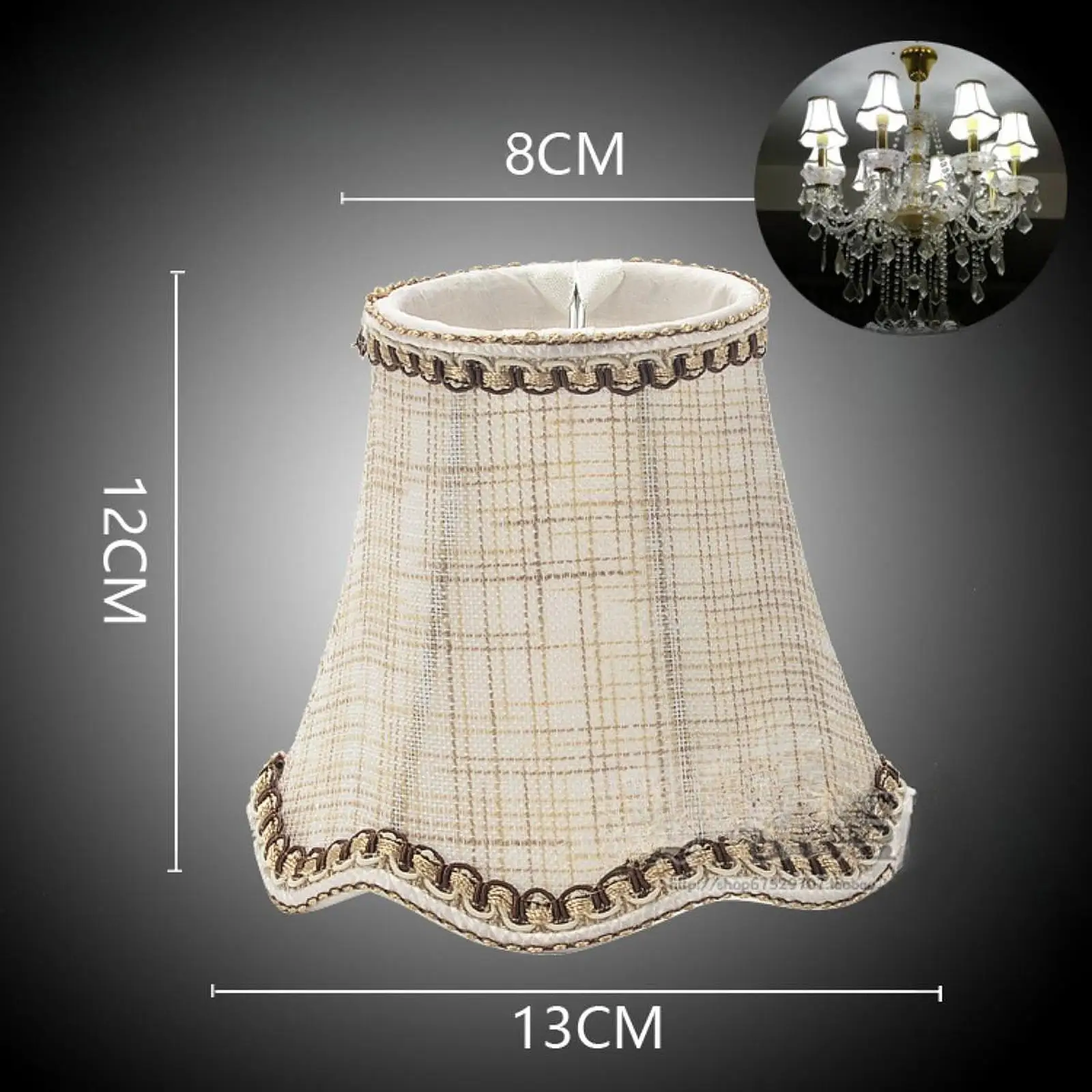 Cloth Fabric Chandelier Lamp Shade Droplight Cover for Candle Bulbs Lighting Clip on Wall Lamp Cover