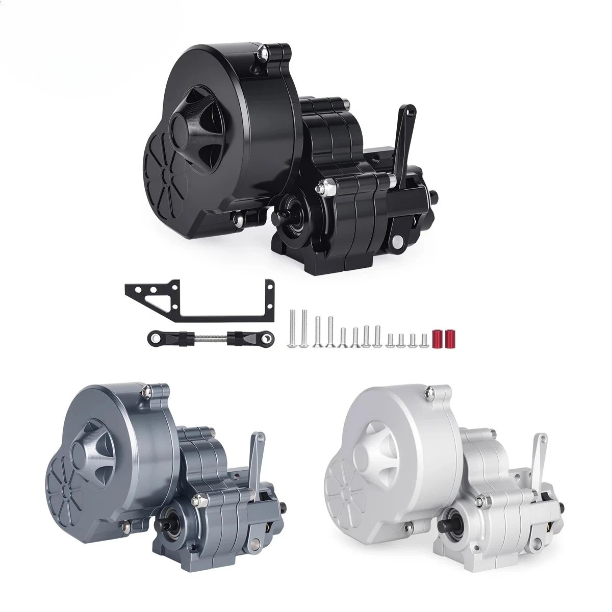 1/10 RC Crawler Car Aluminum Transmission Cutoff Gearbox with Gear For Axial SCX10 AX10 Wraith RC Truck Car Upgrade Accessories