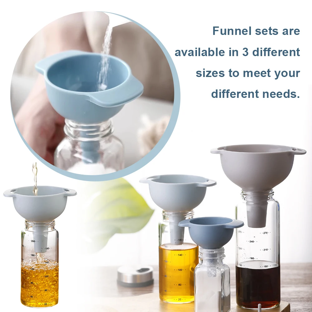 

4 in 1 Funnels BPA-Free Food Grade Oil Funnel with Detachable Strainer Filter Kitchen Gadgets Accessories for Filling Bottles