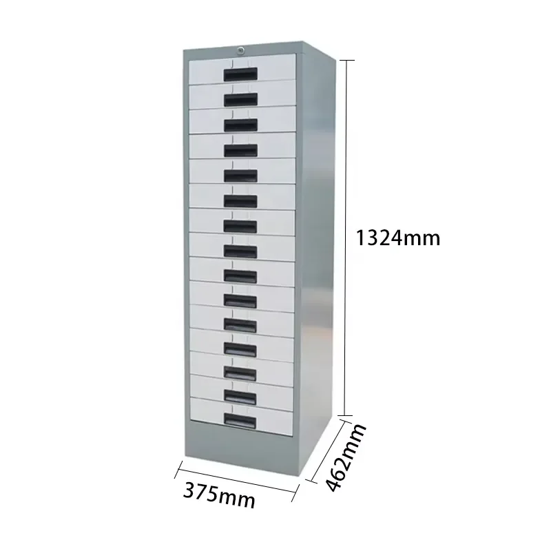 Storage Metal 15 Drawer Multi Shallow Depth Filing Cabinet