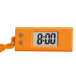 Electronic Clock Silent LCD Digital Display Triangle Student Desktop Clock Keychain for Exam Alarm Clock