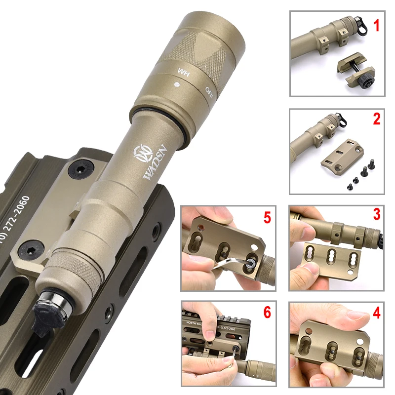 Tactische Trefzekere M300 M600 Offset Scout Mount Fit SMR Rail Base Airsoft PLH V2 350 Zaklamp Mount