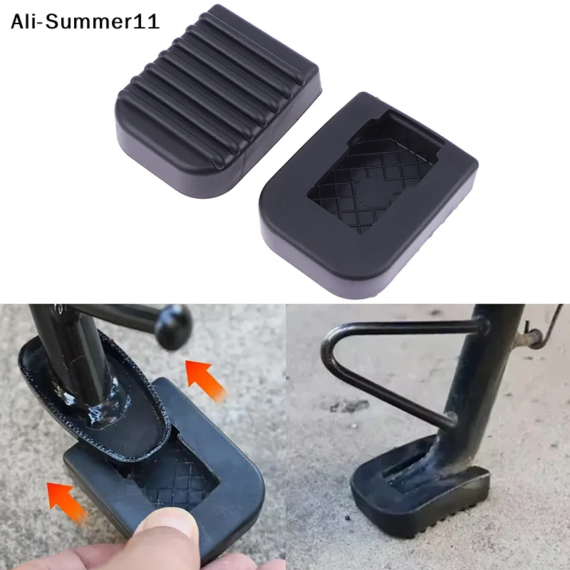 【Ew1】1/2 Peças Almofada Macia para Apoio de Pé de Moto, para Haste de Suporte de Scooter, Almofadas de Borracha Antiderrapantes, Extensor de Suporte de Base para Moto