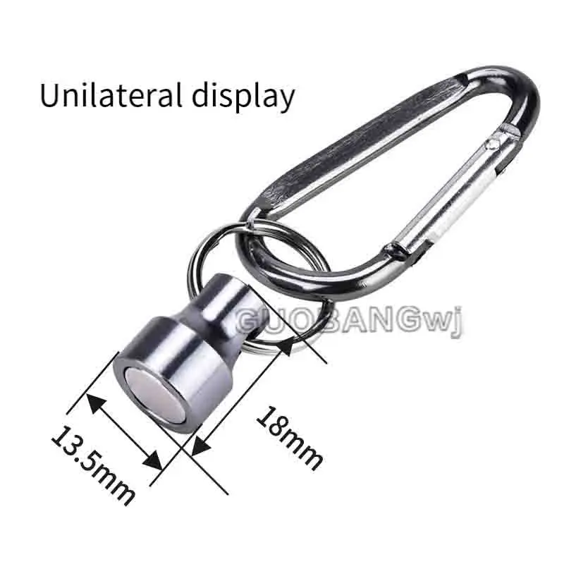Strong Magnetic Buckle for Fishing & Hiking, Quick-Release Anti-Loss Metal Magnet Clip with Rope