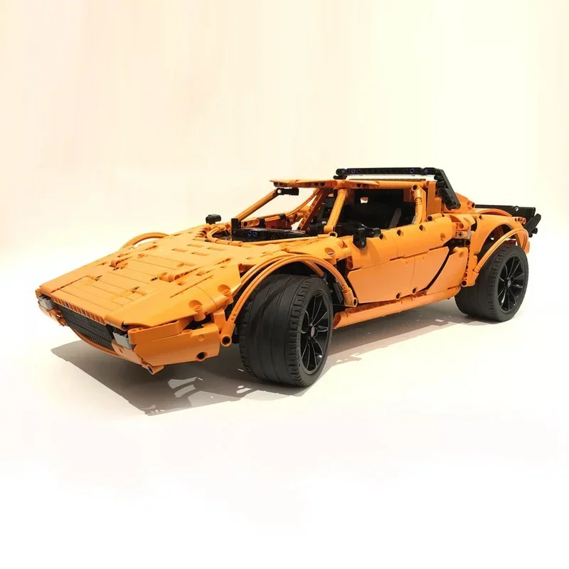2197PCS MOC City Champions Super Car Lancia Stratos Stradale Hf Build Sports GT3 Rs Model Technology DIY Building Blocks Gift