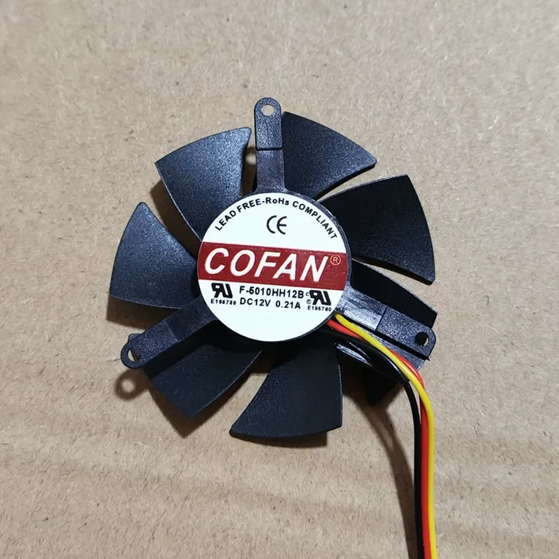for F-5010HH12B 47mm Diameter 39mm Hole Spacing 12V 0.21A Cooling Fan for Router Cash Register Industrial Computer
