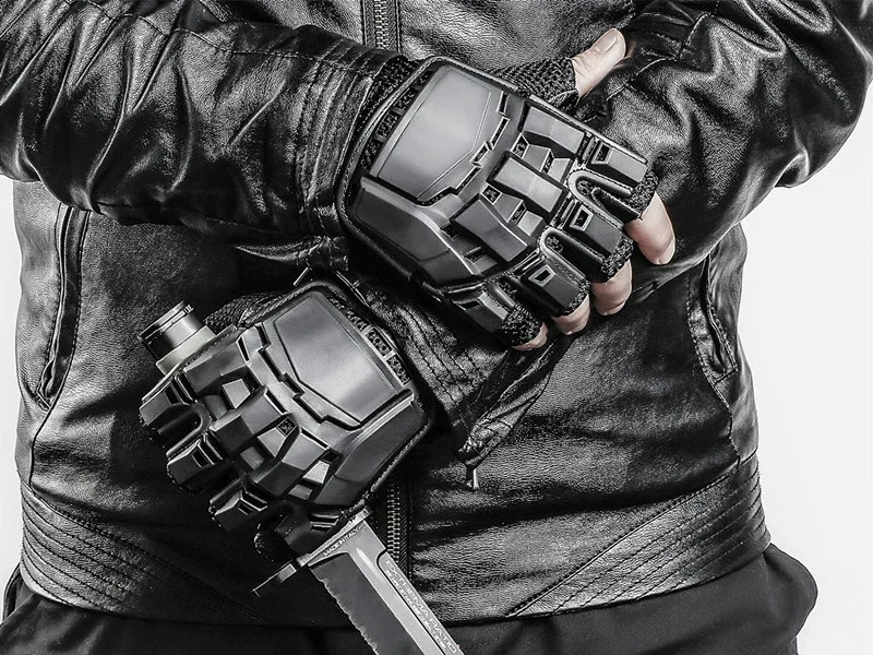 2025 Outdoor Techwear Tactical Half Finger Gloves Multifunction Combat Training Bicycle Sport Motorcycle Gloves