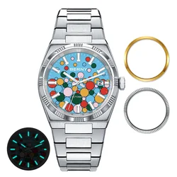 Relojes BERNY mecánicos automáticos para hombre, calendario superluminoso PT5000, reloj de lujo para hombre, zafiro, acero inoxidable 5ATM, negocios