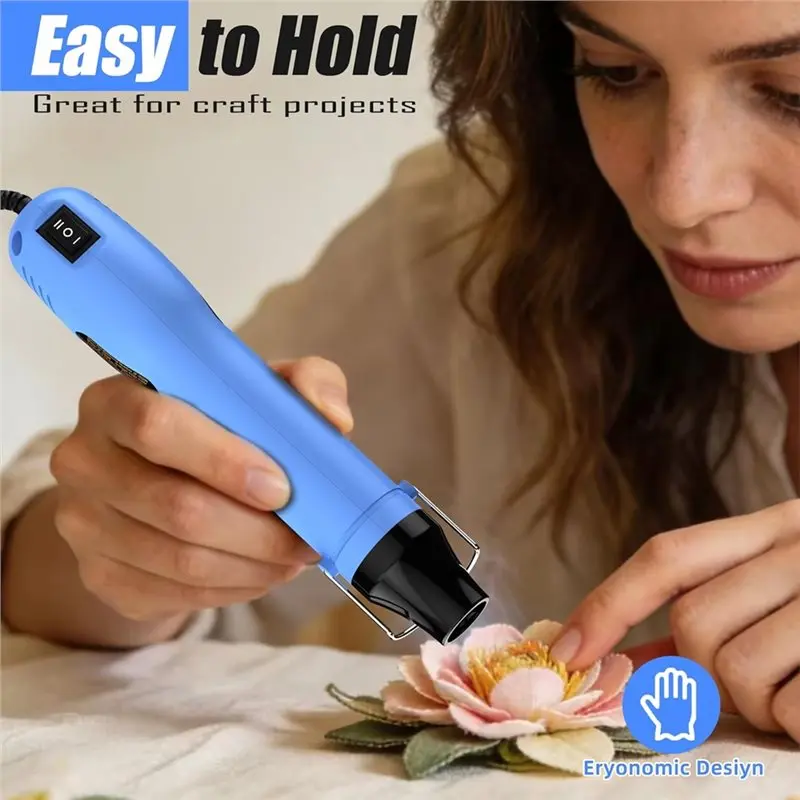 AB11-330W Mini Heat Gun With Dual Temp Settings Overload Protection For Crafts And DIY Projects EU Plug