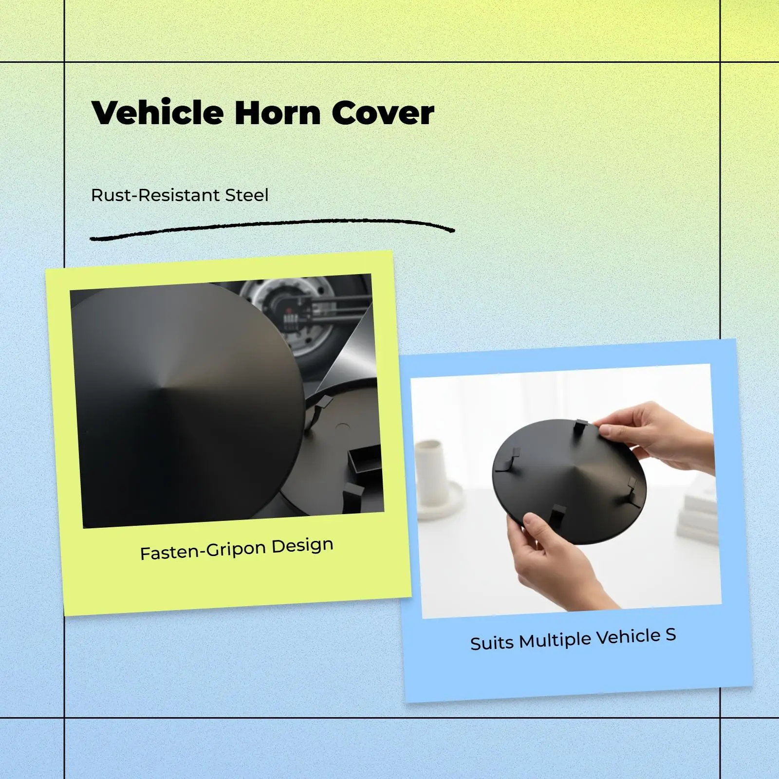 Steel Waterproof Horn Cover Weatherproof Air Horn Guard Protection Car Speaker Protector for Vehicles