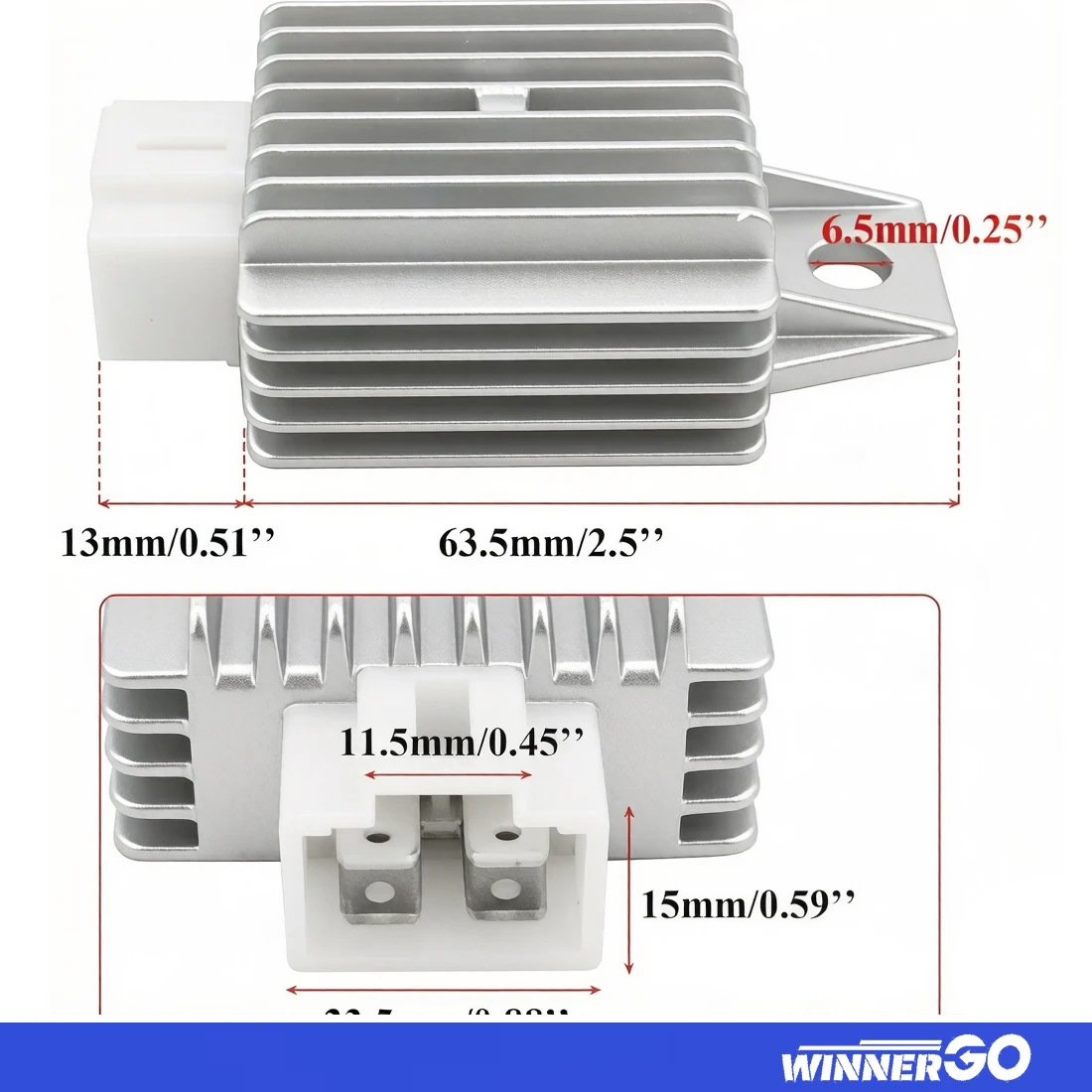 12V 4-Pin Vollwellen-Spannungsregler-Gleichrichter für Taotao Sunl Jonway GY6 QMB139 157QMJ 50cc-125cc ATV Roller Go-Karts Quad – Detail 2