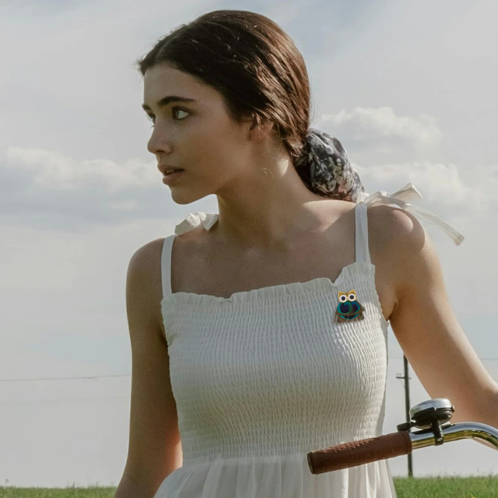 

Vintage Owl Brooch Handcrafted Plume Lapel Pin For Women Fashion Jewelry Scarf Accessory Wedding Party Outfit