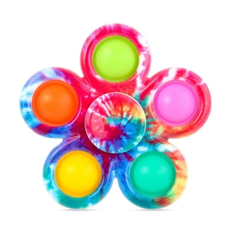 Novelty Graffiti Squeeze Spinner Squeeze Sensory Toy Anti Stress Spinning Adult Kids Pops Finger Toys Push Its Bubble Fidget Toy