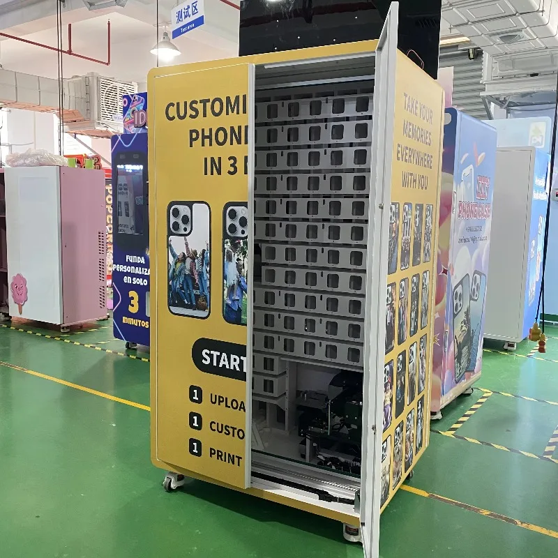 2025 التلقائي بالكامل شاشة رقمية تعمل باللمس قضية الهاتف المحمول آلة بيع جديدة الذكية AI الطباعة لتقوم بها بنفسك تحرير الصور في الهواء الطلق SDK #5