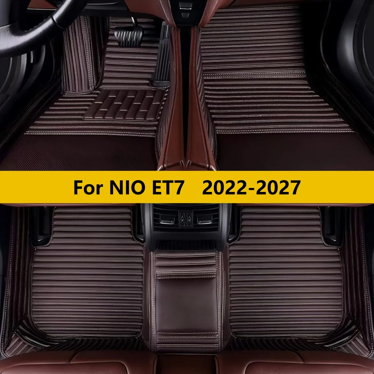Custom Car Floor Mats For NIO ET7 2022 2023 2024 2025 2026 2027 Auto Leather Front Rear Row Carpet Pads Full Set Foot Matts Rugs