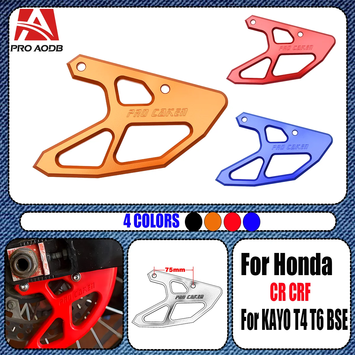 Rear Brake Disc Guard For Honda CR 125R CR250R CRF 250X 450X 250R 450R 450L 2002-2019 2020 2021 2022 KAYO T4 T6 BSE Universal