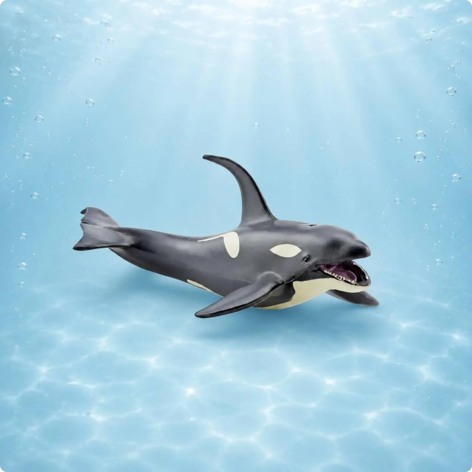 Blackfish Figurine Solid Body Predatory Cetacean Model Realistic for Desk, Kids