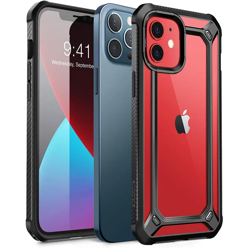 For iPhone 12 Case For iPhone 12 Pro Case (2020 Release) 6.1 Inch SUPCASE EXO Serie Premium Premium Hybrid Protective Clear Case