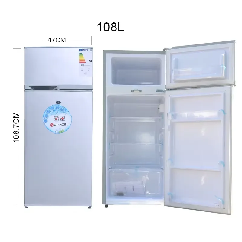 138L Stainless Steel Electric Mini Bar Fridge with Compressor Energy Efficiency Grade 1 Manual Defrost for & Hotel