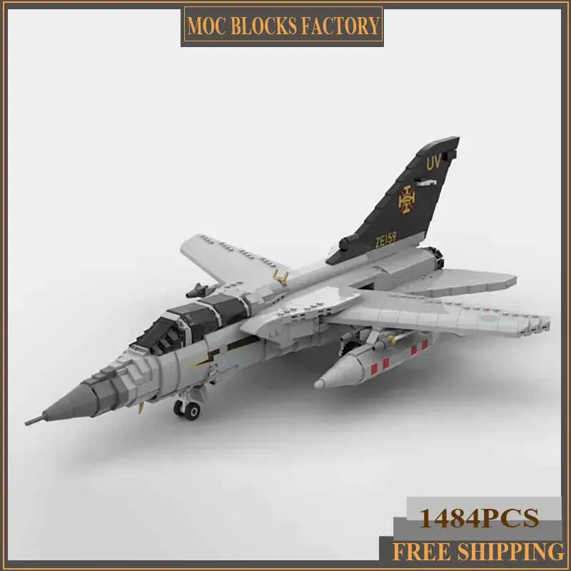 Moc Building Bricks Military Fighter Model 1:35 Panavia Tornado ADV F.3 Technology Blocks Gifts Christmas Toys DIY Sets Assembly