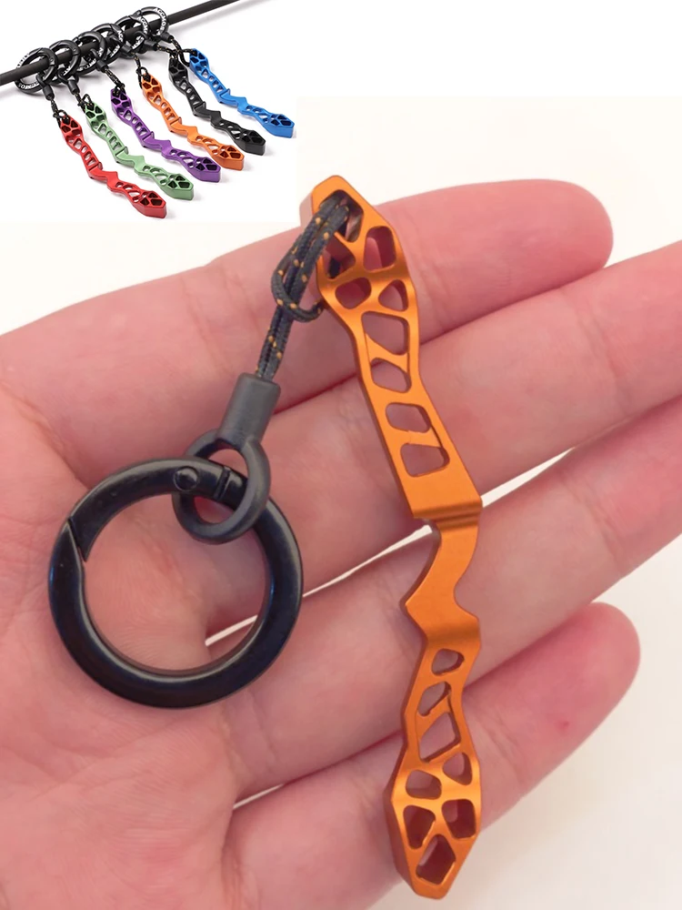 Recurve Bow X Mini Aluminum Alloy Compound Bow Shape Keychain Archery Cultural Creative Peripheral Decoration Gift Commemoration