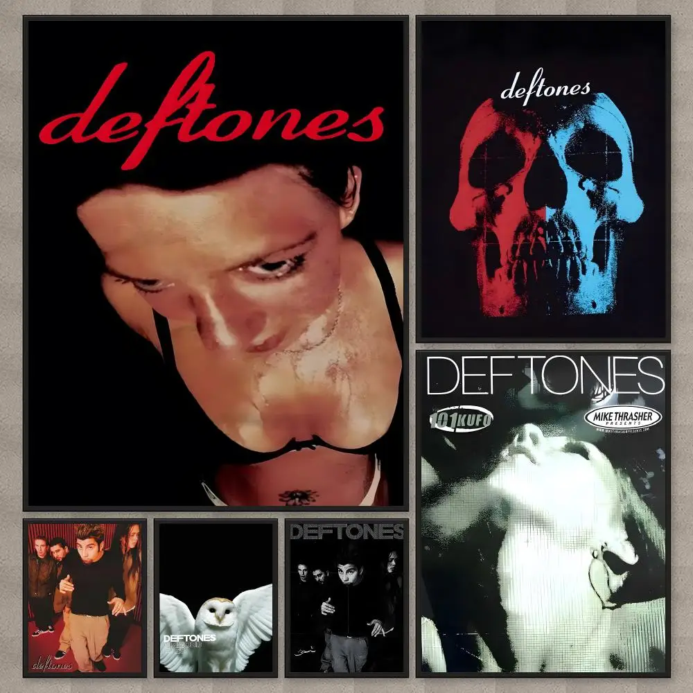 Rock Band Deftones Poster Waterproof Sticky Wall Art Print For Bedroom Living Room Hallway Bar Home Decor