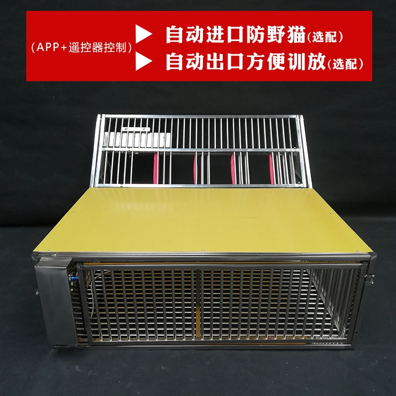 Pigeon timing control automatic release gate racing pigeons jump cage carrier pigeons only can not enter the automatic gate