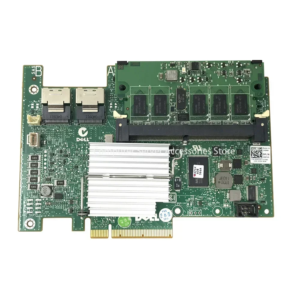 Original Server H700 Array Card XXFVX H2R6M for R410 R510 R610 R710 C2100 C1100 512M CN-0XXFVX CN-0H2R6M Cache