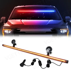 Car Strobe Lights Emergency Warning Lamp 96LED Flashing Windshield Bar 3030 Beads Red Blue Amber White Green Car Light Assembly