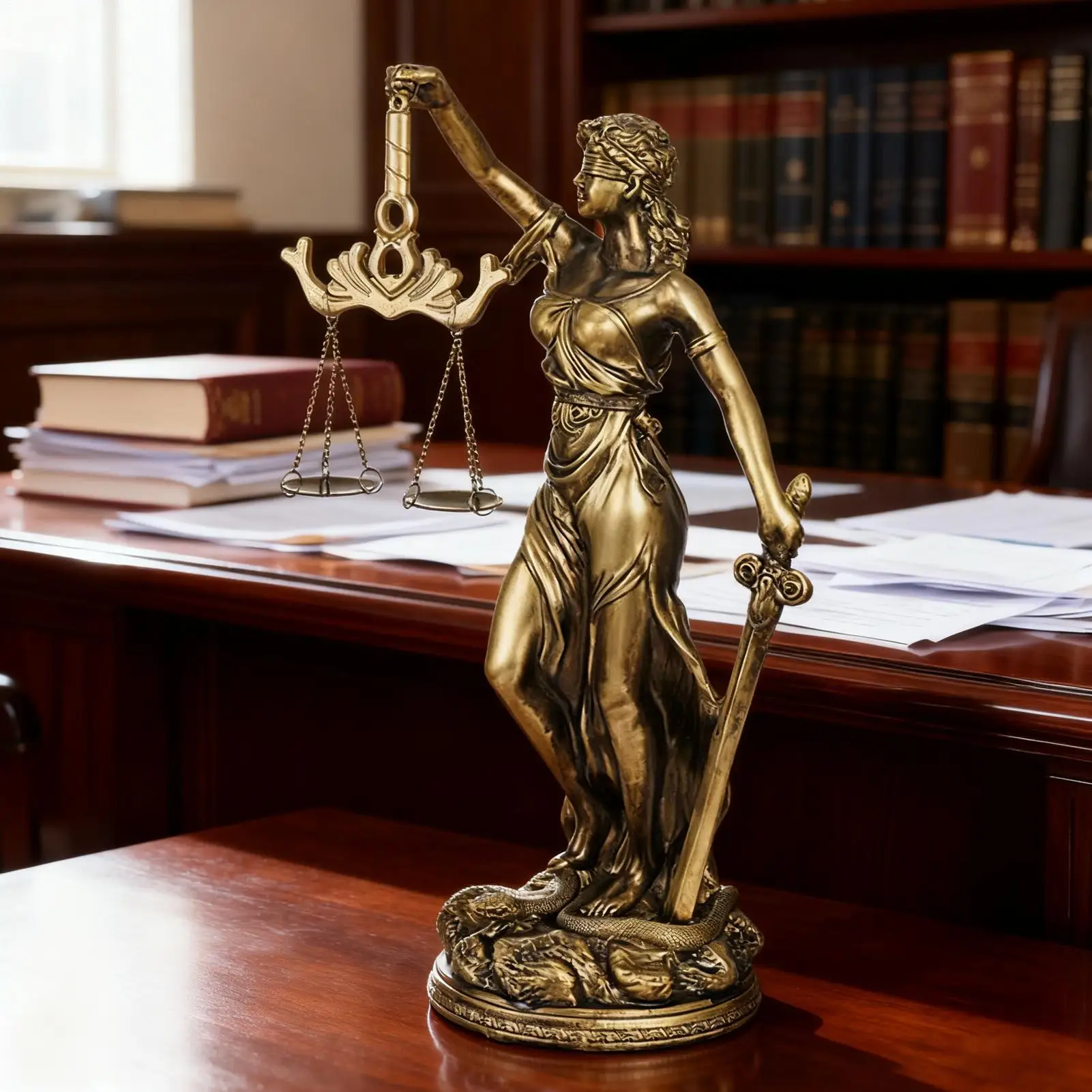Senhora justiça estátua estatueta de resina ornamento escala da justiça escultura para escritório em casa estudo sala estar quarto cabeceira