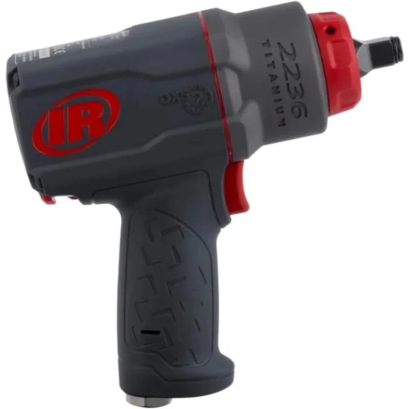 

1/2" Air Impact Wrench, Quiet Design, 1,500 ft-lb Torque, Titanium Hammer Case, Friction Ring Retainer, Pistol Grip