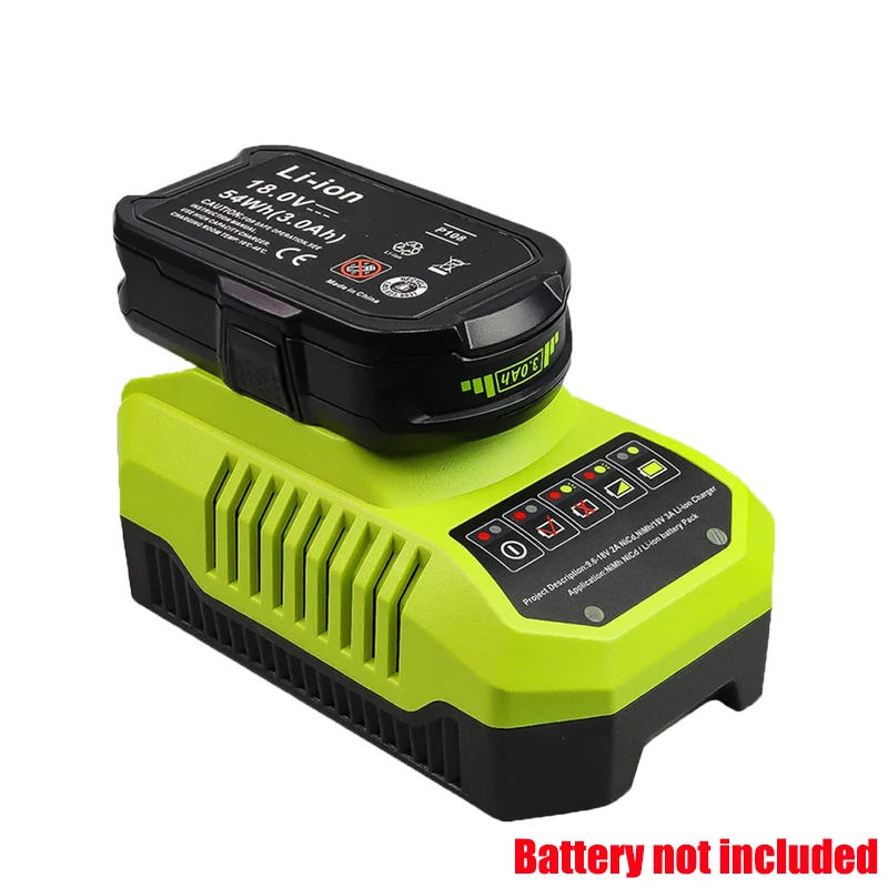 Portable Battery Charger P117 Lithium-ion Battery Fast Charger Power Tool Battery Charging Station for RYOBI 19.6–18V Batteries