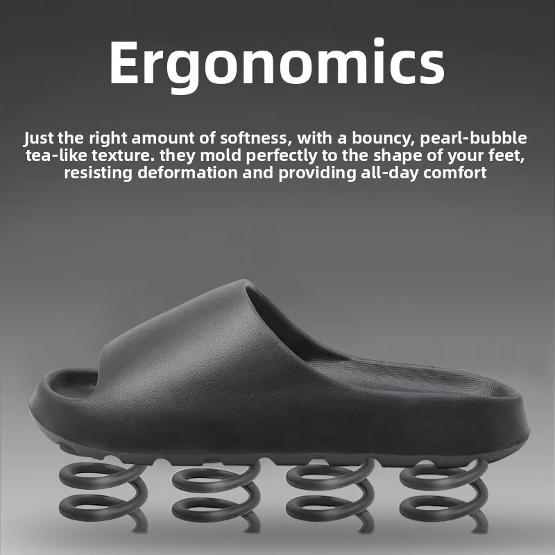 

Новые высококачественные мужские тапочки из ЭВА с мягкой толстой подошвой, летние модные шлепанцы и женские пляжные сандалии Yeezys Slides