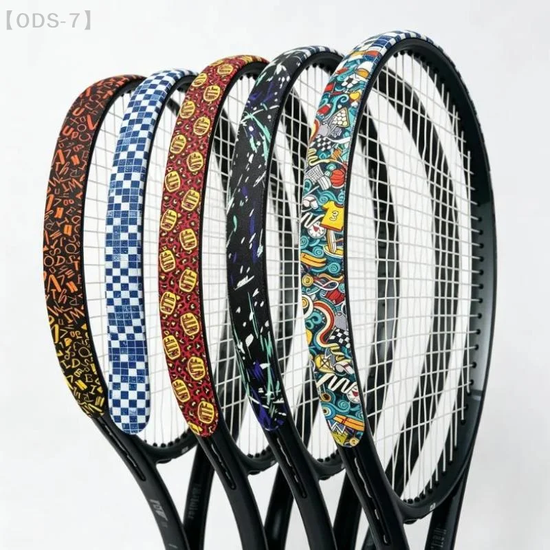 Colorful PU Tennis Racket Protective Tape Racket Edge Sticker Waterproof Anti Scratch Fit For Tennis Training And Daily Use【WO】