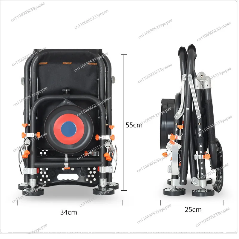 Multifunktionaler Angelstuhl mit verlängerten Beinen, verstellbarem und klappbarem tragbarem Tisch, Wild-Angelsitzhocker