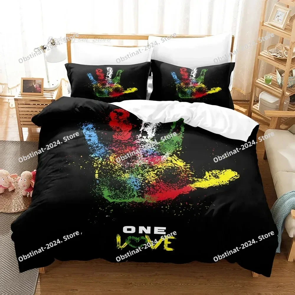 BoB Marley bedding set funda nordica cama Printed Bed Set With Pillowcase Duvet Cover Soft Single Double Queen Super King Size