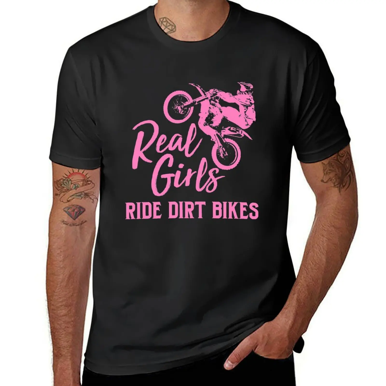 

Real Girls Ride Dirt Bikes Art | Funny Motocross Gift T-Shirt new edition cute tops sweat men clothing