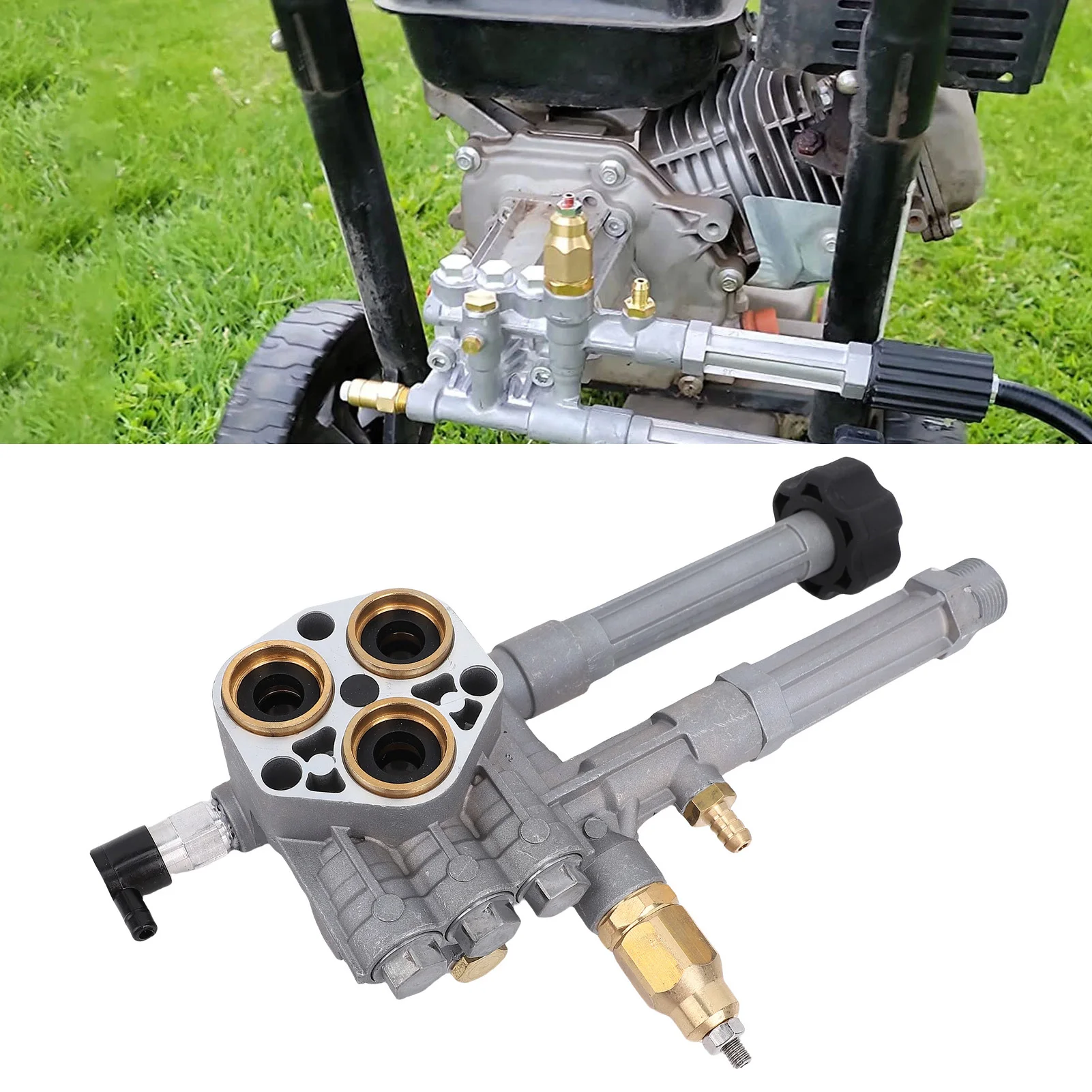 Hochdruckreiniger-Pumpenkopfbaugruppe, einfache Wartung, kompletter Pumpenkopf-Ersatz für AR43361 für SRMW2.3G28 SRMW2.4G28 Pumpen