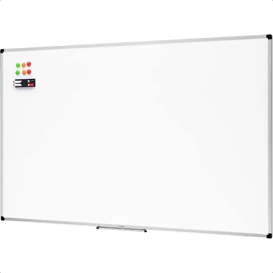 

Magnetic White Board with Pen Tray Dry Erase Board Aluminum Trim 35.4 x 23.6