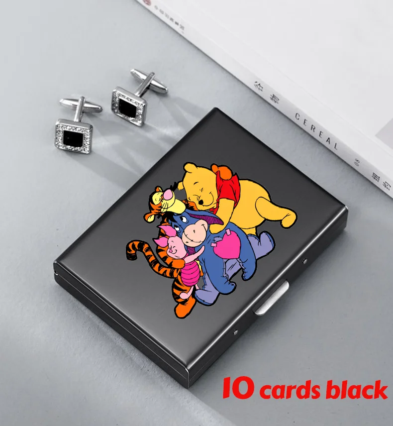 Winnie Anti-Scan RFID 10 kaarten Aluminium metalen creditcardhouder Slanke blokkerende portemonnee-etui Bescherming voor visitekaartjes